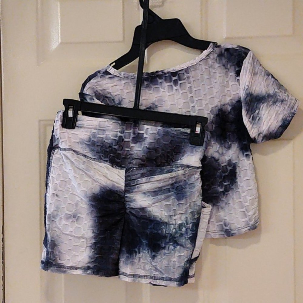Tye Dyed 2 Pc Short Set, Size Sm